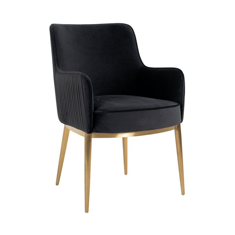 Breeze Upholstered Arm Chair, Dark Gray