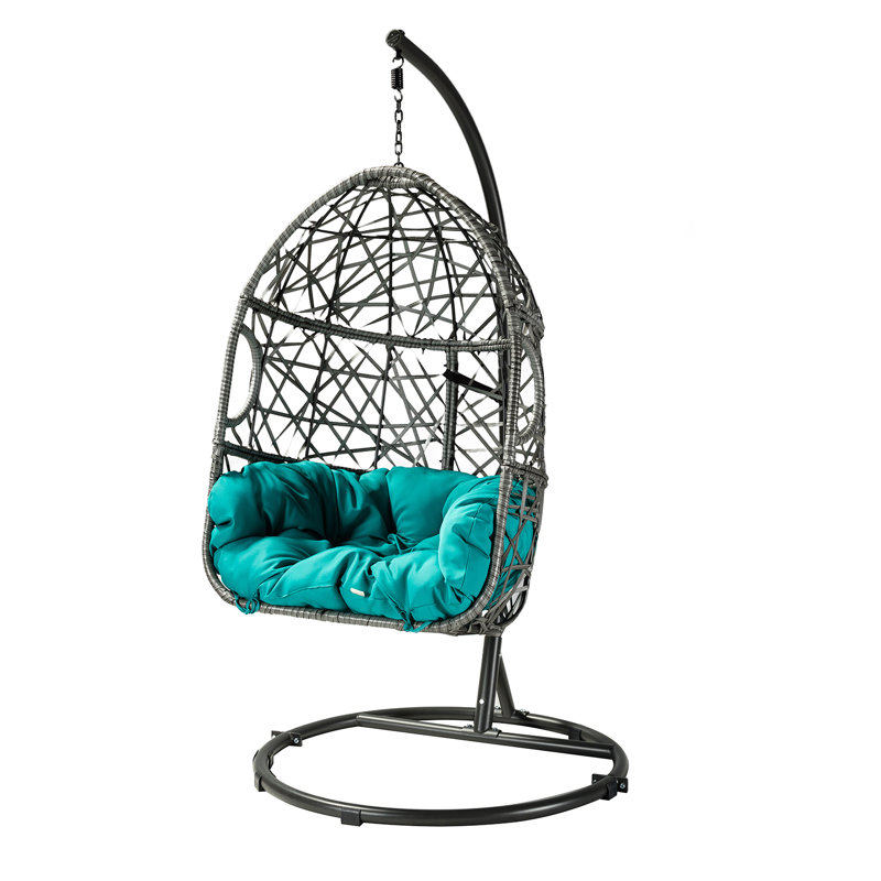 Balancelle avec support Estill, Bleu sarcelle