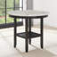 Ensemble de salle à manger à hauteur de comptoir 5 pièces Winston Porter - Table ronde en faux marbre avec 4 tabourets-1943293603
