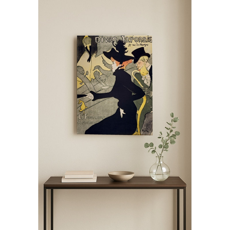 Divan japonais (1893) — Portrait Art mural en métal, H 24 po x l 20 po