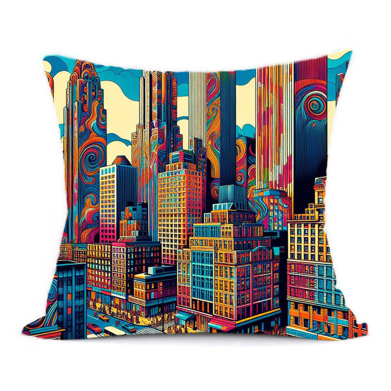 Abstract Reversible Throw Pillow