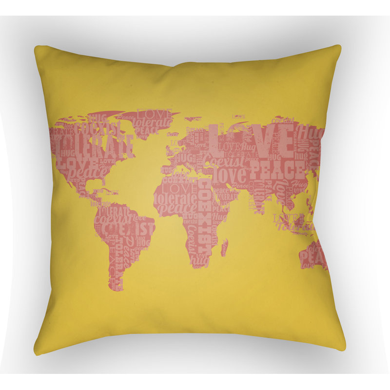 Jetset Outdoor Throw Pillow, 20" H x 20" W x 4" D, Grey
