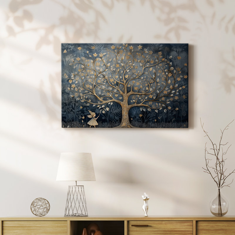 Paysages Cxxxi - Toile tendue avec châssis de qualité supérieure - Prêt à être accroché, H 8 po x l 12 po
