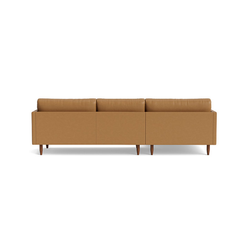 Skinny Fat Chaise Sectional, Leather - Butterscotch, Left Hand Facing