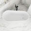 67 Inch Glossy White Acrylic Freestanding Soaking Bathtub
