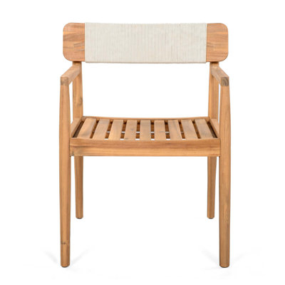 Solid Wood Outdoor Dining Armchair