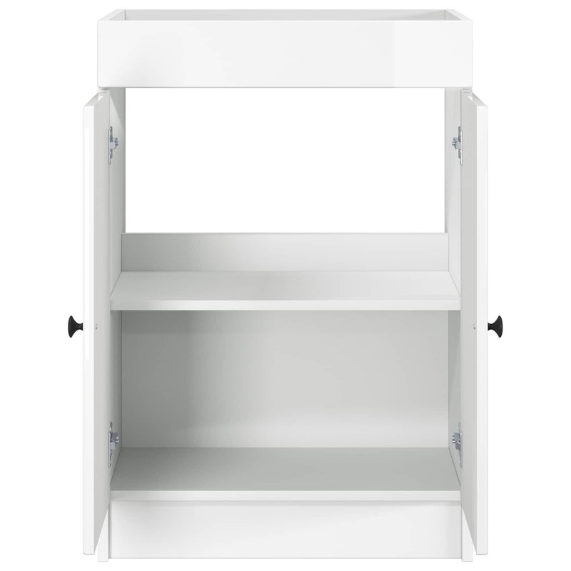 78.5cm Bathroom Vanity Base Only, High Gloss White