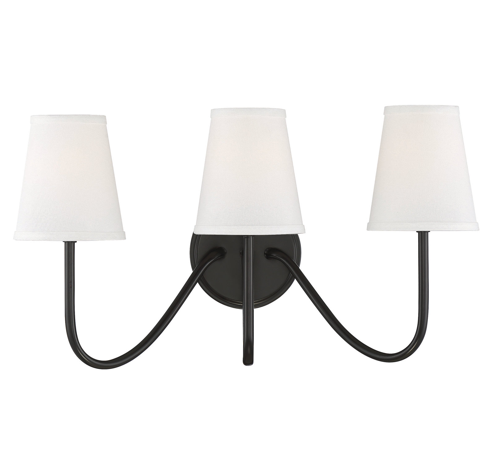 Mariposa 3-Light Dimmable Armed Sconce, Oil Rubbed Bronze