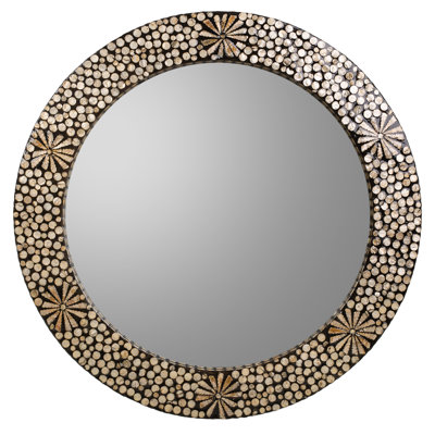 Lisbel Wood Flat Wall Mirror