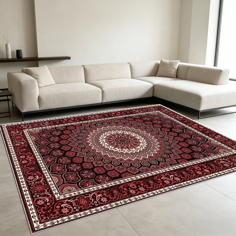 Ethnic-style mandala carpet, soft and easy to maintain, suitable for multiple scenarios, universal for home and commercial spaces, indoor soft furnishing carpet