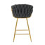 Tabouret haut de conception moderne avec pieds plaqués or pour la cuisine et la salle à manger, idéal pour le café, le bar et le restaurant-1025376383