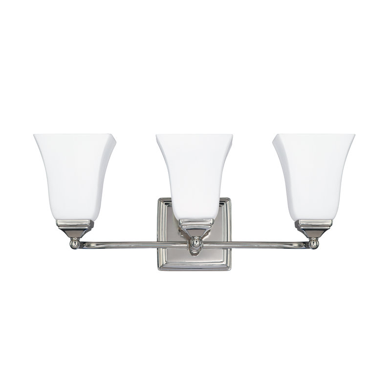 Éclairage pour meuble-lavabo 3 lumières Classic, Nickel poli