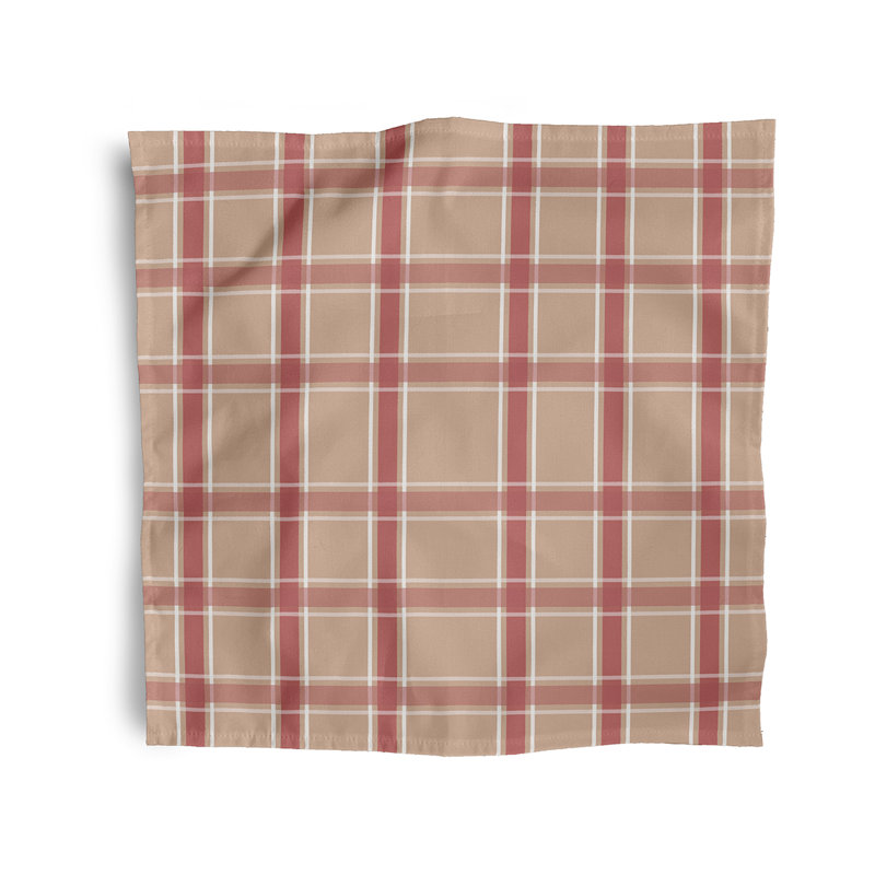 Lamicheal Criss Cross Applesauce Napkins, Coral
