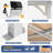 Meissalivve 10' X 14' Wall Mounted Gazebo, Outdoor Bbq Grill Gazebo With Side Shelf, Lean To Metal Awnings With Sloped Roof, Heavy Duty Pergola For Backyard, Deck, White-118211106-118211100