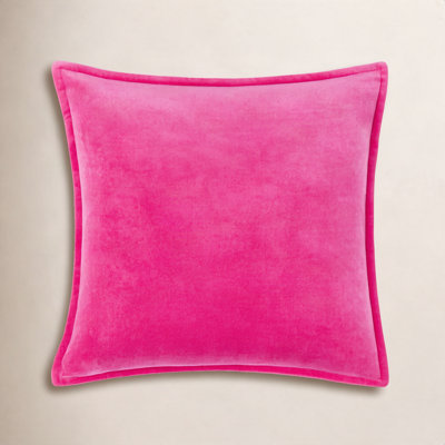 Edgar Square Cotton Velvet Throw Pillow