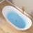 Vastwild 51'' Acrylic White Freestanding Bathtub Double Slipper Soaking Tub with Overflow Oval Shape