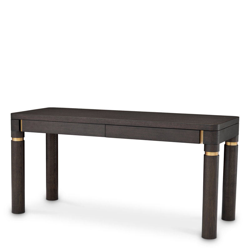 Carmel Solid Wood Writing Desk, Mocha