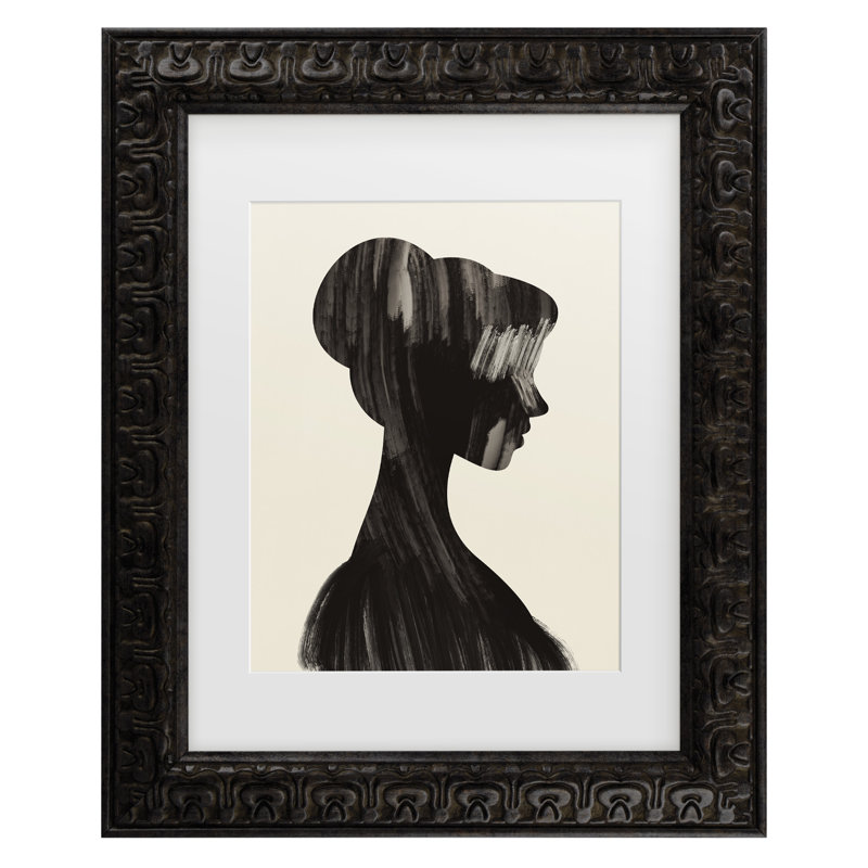 «Little Dean», croquis de silhouette encadrée, H 17,5 po x l 14,5 po