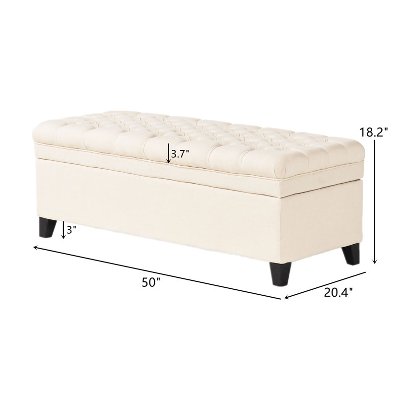 Upholstered Storage Ottoman, Belge