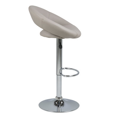Cathline Swivel Upholstered Adjustable Height Counter Stool with Metal Frame