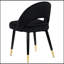Ensemble de deux chaises de salle à manger arquées avec sièges baquets ergonomiques pour des sièges confortables et élégants