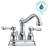 Centerset 2-handle Bathroom Faucet with Drain Assembly-19379278