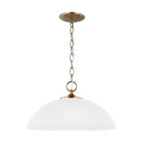 1 - Light Satin Brass Single Pendant