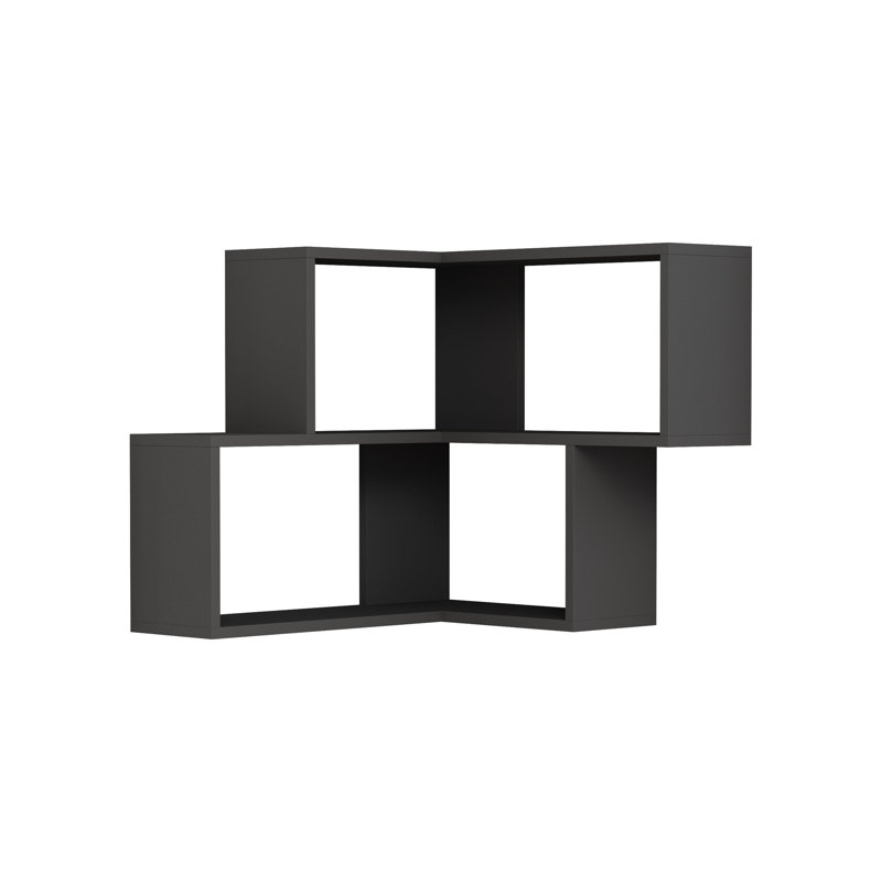 Oswego Floating Corner Shelf, Anthracite