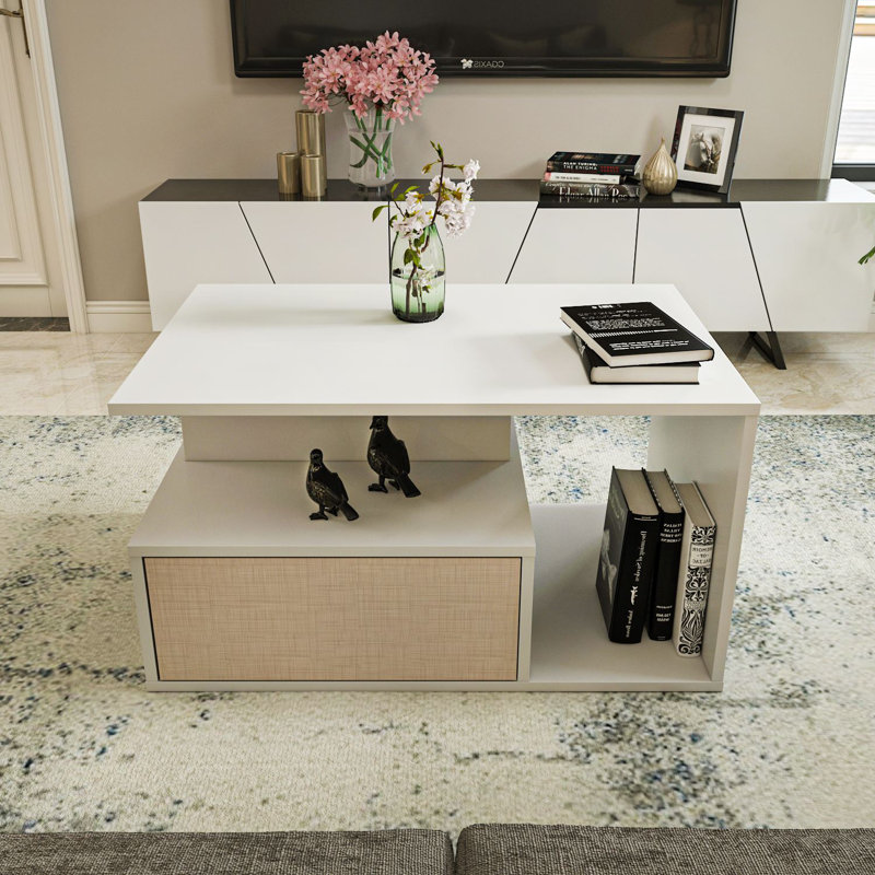Table basse, Beige / Blanc