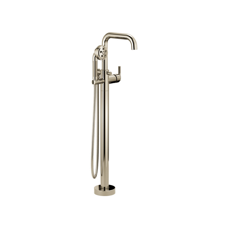 Litze® Single-Handle Freestanding Tub Filler - Less Handle, T-Lever, Polished Nickel