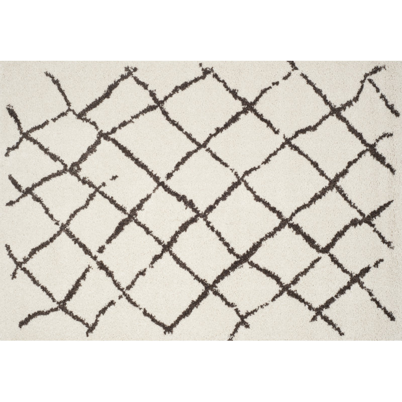 Ahavah Geometric Vinyl Machine Printed Area Rug, Rectangle 160 x 230cm