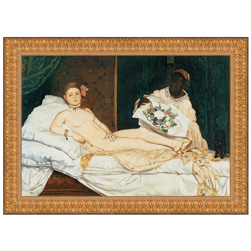 «Olympia, 1863» par Edward Manet, reproduction d'art encadrée, H 13,5 po x l 16,5 po x P 1,75 po