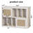 Large Boho Record Player Stand With Rattan Vinyl Storage For 450 Albums, Media Cabinet-1513383288