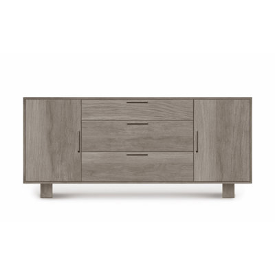 Iso 66"" Wide 3 Drawer Oak Wood Sideboard -  Copeland Furniture, 6-ISO-50-77