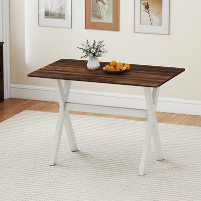  Table de salle à manger avec table d'appoint en X