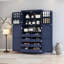 Grand organisateur de rangement pour garde-manger avec 4 portes, 8 plateaux coulissants et tablettes réglables pour la salle à manger-745372029