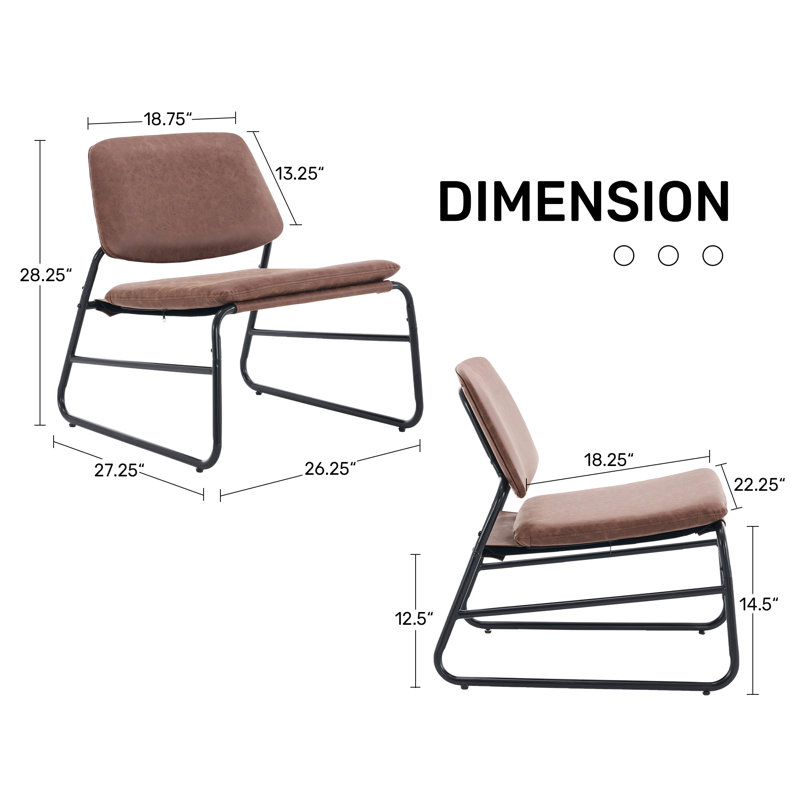 Méridienne moderne avec revêtement en similicuir, structure en métal robuste, large assise rembourrée, assemblage facile - idéal pour le salon, la chambre à coucher, le bureau ou le bureau