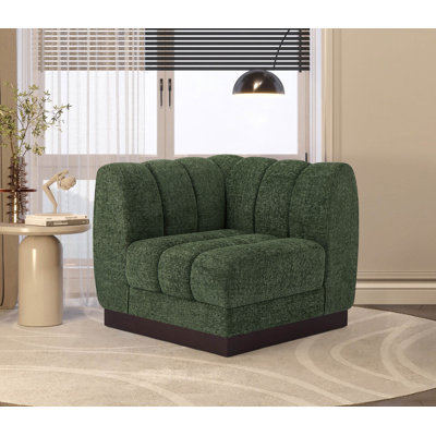 Chaise de coin en chenille Quinn