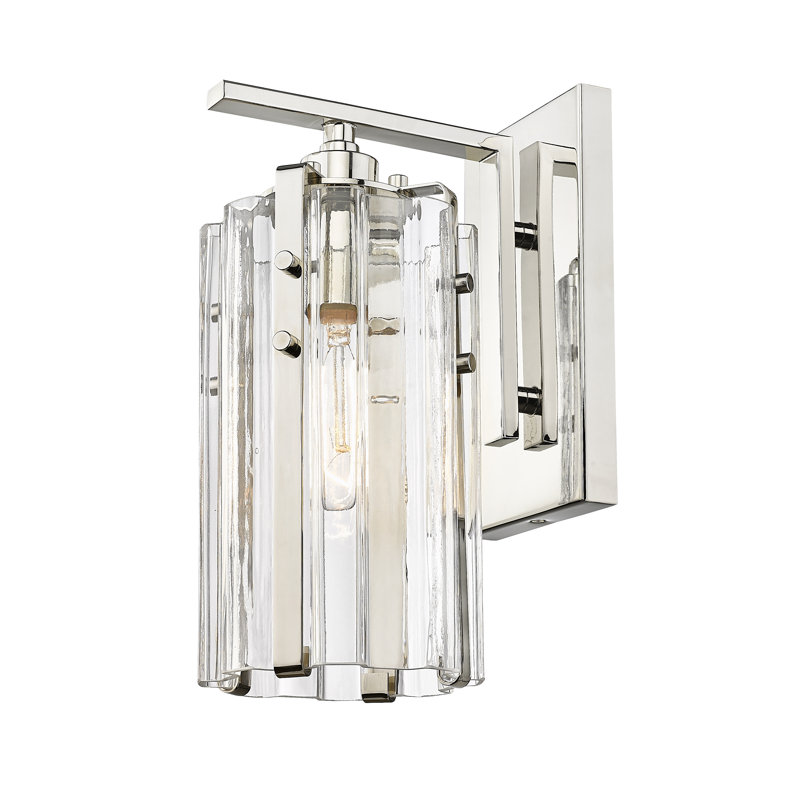 Flush Mounted Sconce, Polished Nickel
