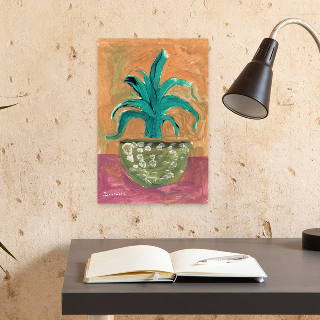 Cactus Vase Vintage Plant Wall Art Print