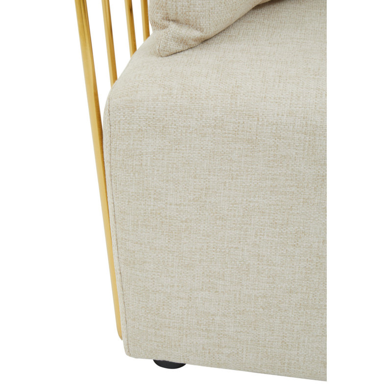 Lisabeth 2 Seater Cotton Blend Sofa, Natural