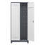 Armoires de rangement en métal gris avec portes verrouillables pour le rangement des outils, tablettes réglables, grandes cuisines, bureaux et magasins - 72 pouces, cadre interne renforcé, longue durée de vie, tringles de suspension, caractéristique