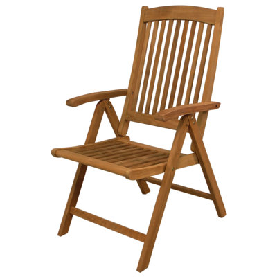 Chaise de patio pliante avalon teck