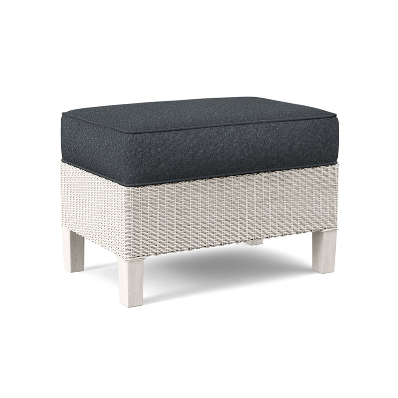Gibraltar Ottoman, Gray Sugar Performance; 0863-84, Antique Frost White