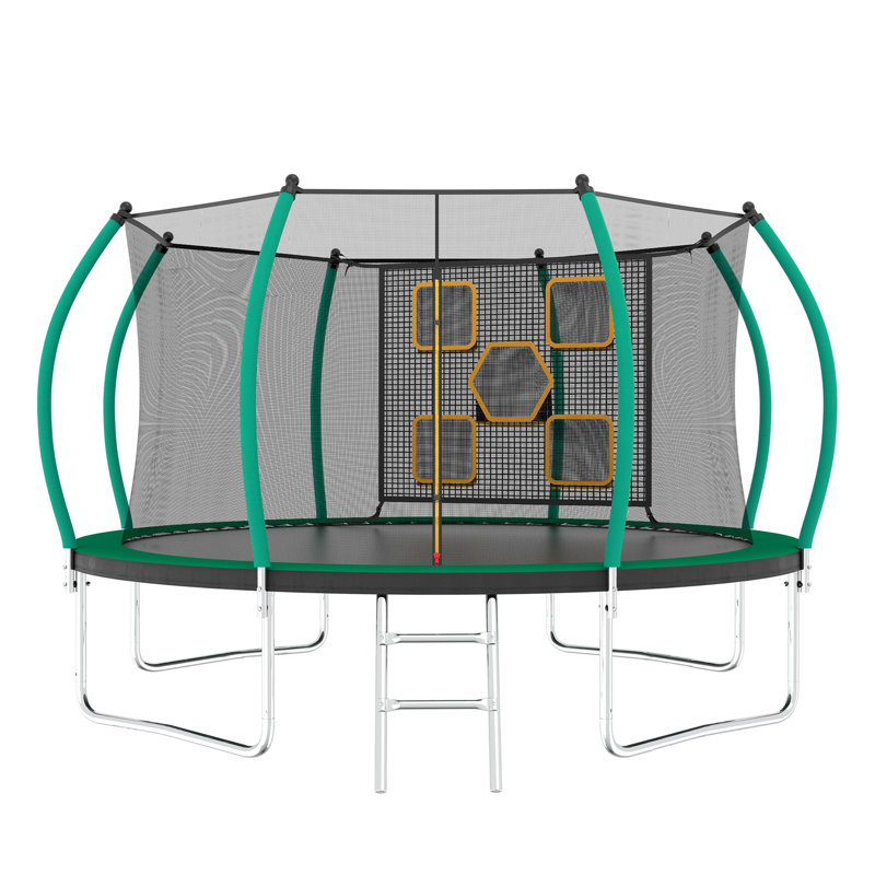 Trampoline pour enfants, Noir/vert
