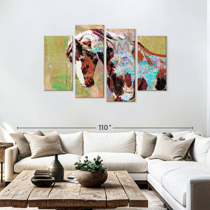 Brampt Picasso, la célèbre Mustang sauvage, H 48 po x l 75 po