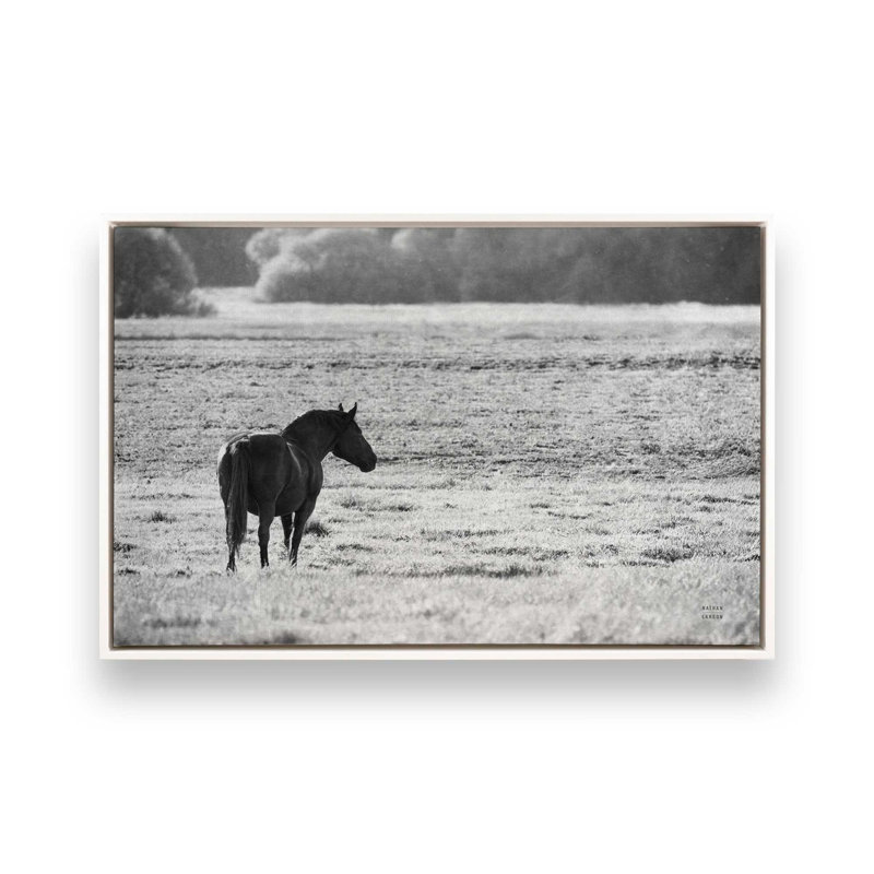 «Waiting» par Nathan Larson, reproduction d'art, L 12 po x H 8 po, Blanc, Toile avec cadre