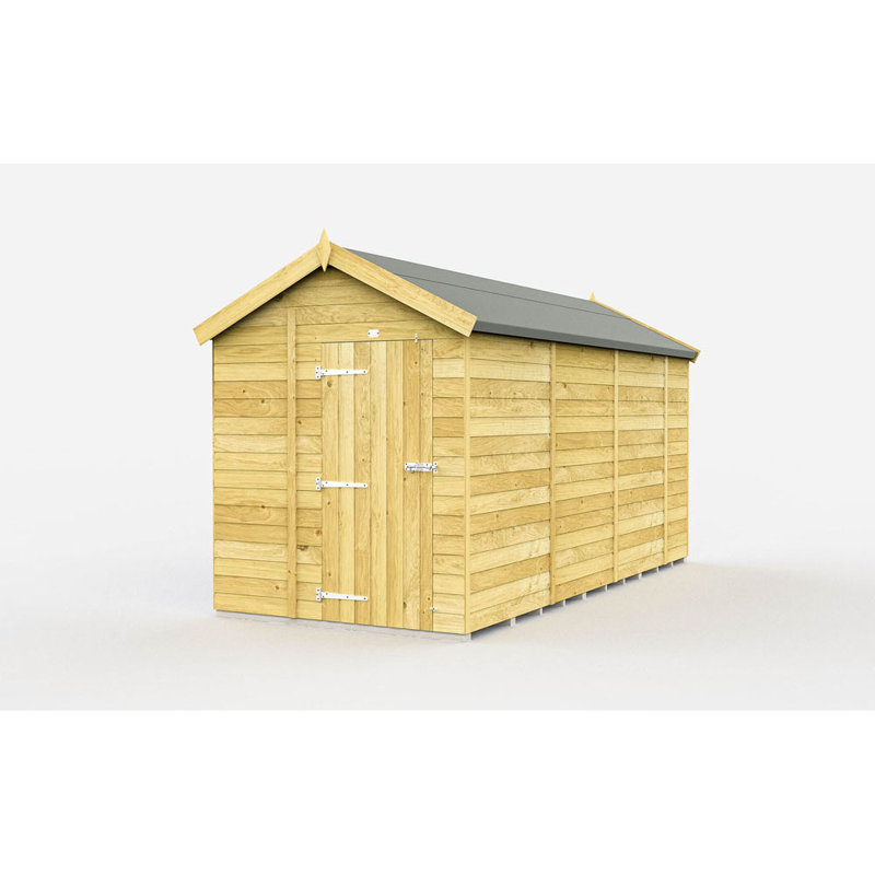 7ft x 14ft Apex Shed - Single Door without Windows