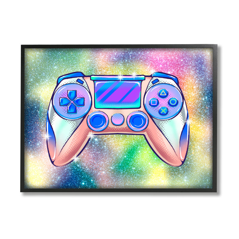 «Bold Sparkle», contrôleur de jeu vidéo par Ziwei Li - impression, Giclée encadrée noir minuit, H 11 po x l 14 po