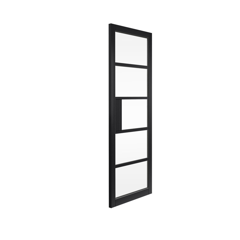 Black Metro Internal Glass Door, 198.1cm H x 68.6cm W x 3.5cm D